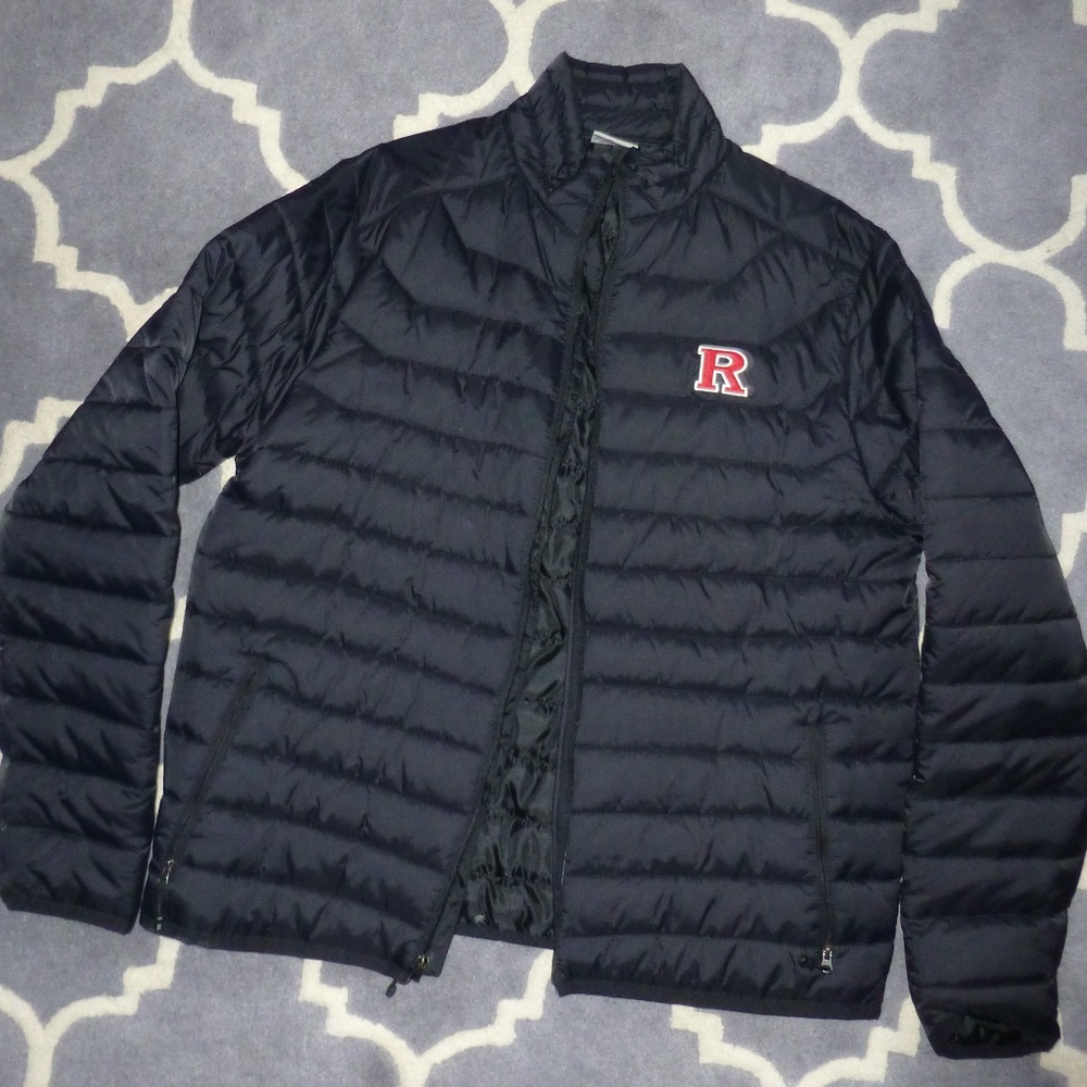 Rutgers Scarlet Knights Mens Puffer Jacket Black Size L